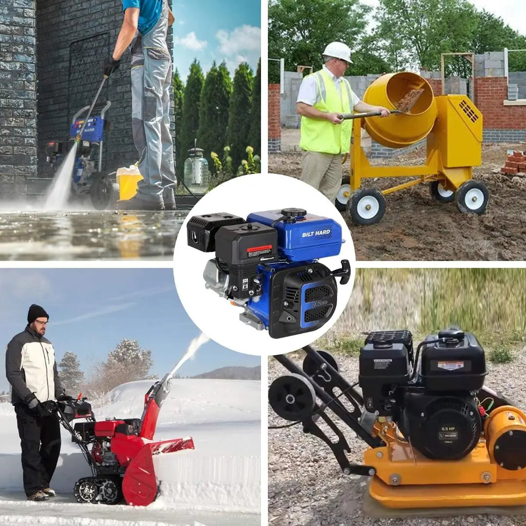 BILT HARD 212cc 7HP Gas Engine – 4-Stroke OHV with 3/4" Horizontal Shaft, Reliable Replacement for Honda, Yamaha, Kohler, Briggs & Stratton