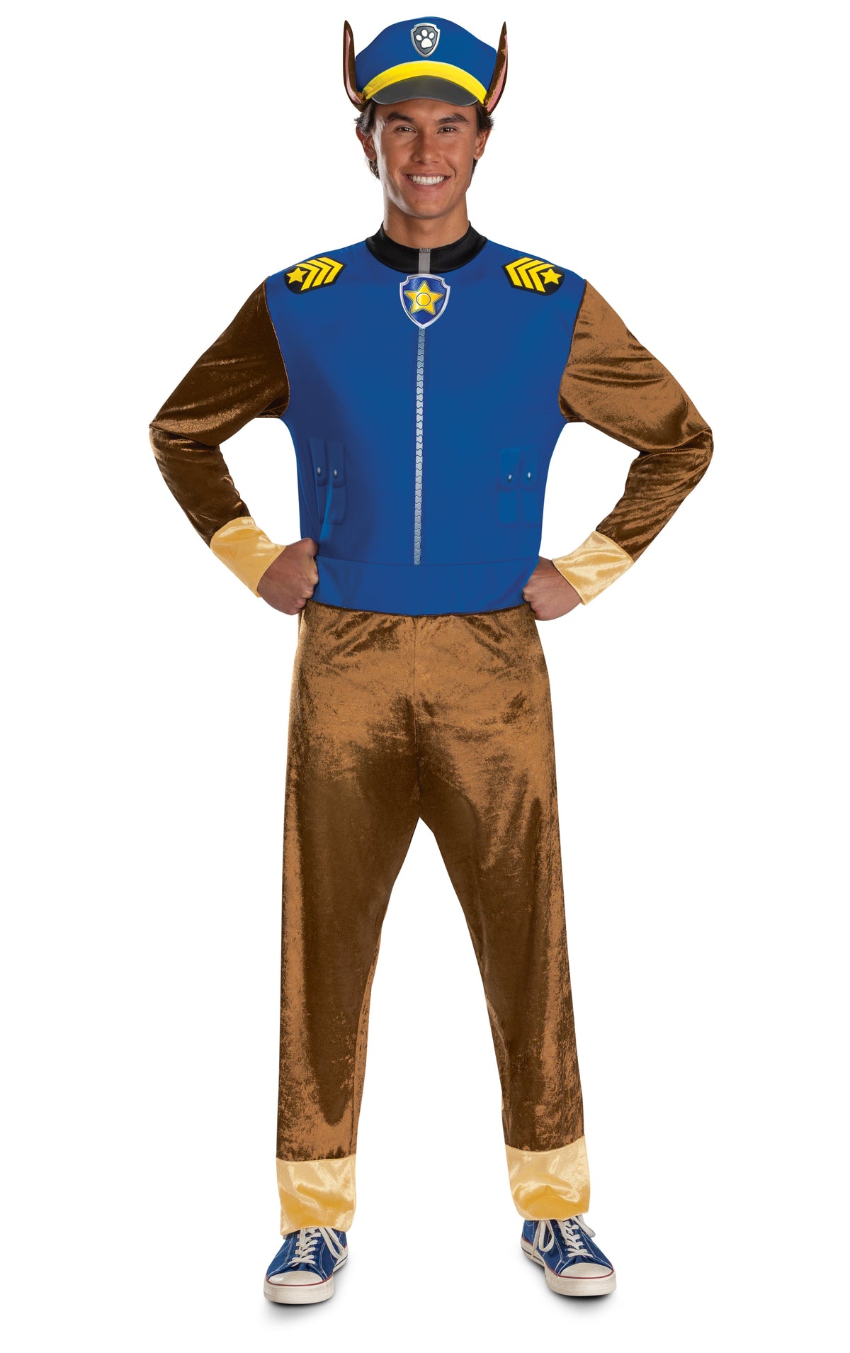 Paw Patrol Chase Classic Mens Adult Costume