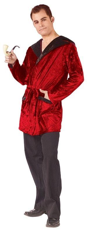 Casanova Hef Velvet Smoking Robe and Pipe Adult Costume