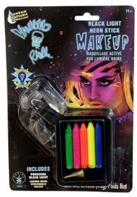 Black Light Neon Makeup Sticks with Sharpener and Blacklight