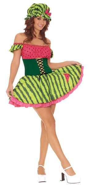 Watermelon Girl Adult Costume XSmall (2-6) Summer Fruit
