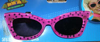 Pink 50's Style Frames Glasses with Black Polka Dots and Tinted Lenses