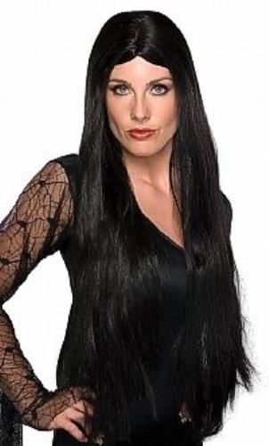 28" Long Black Witch Wig