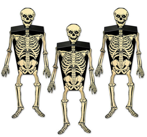 Skeleton Party Favor Boxes- 3 Count