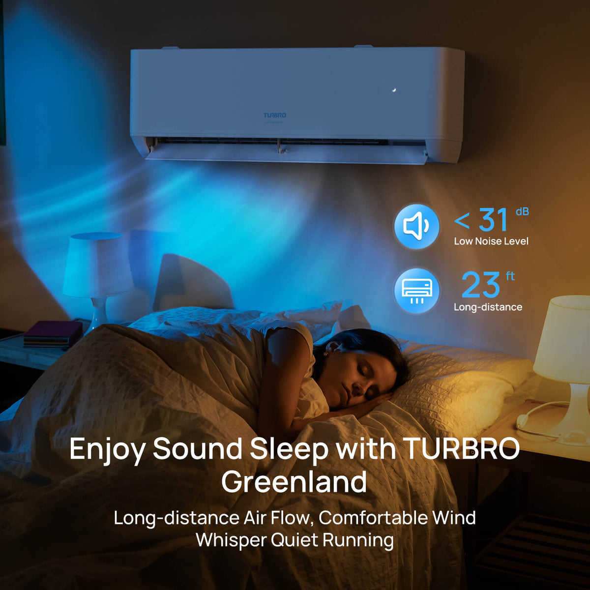 Greenland 18,000 BTU WiFi Ductless Mini Split AC with Heat Pump (R454B)