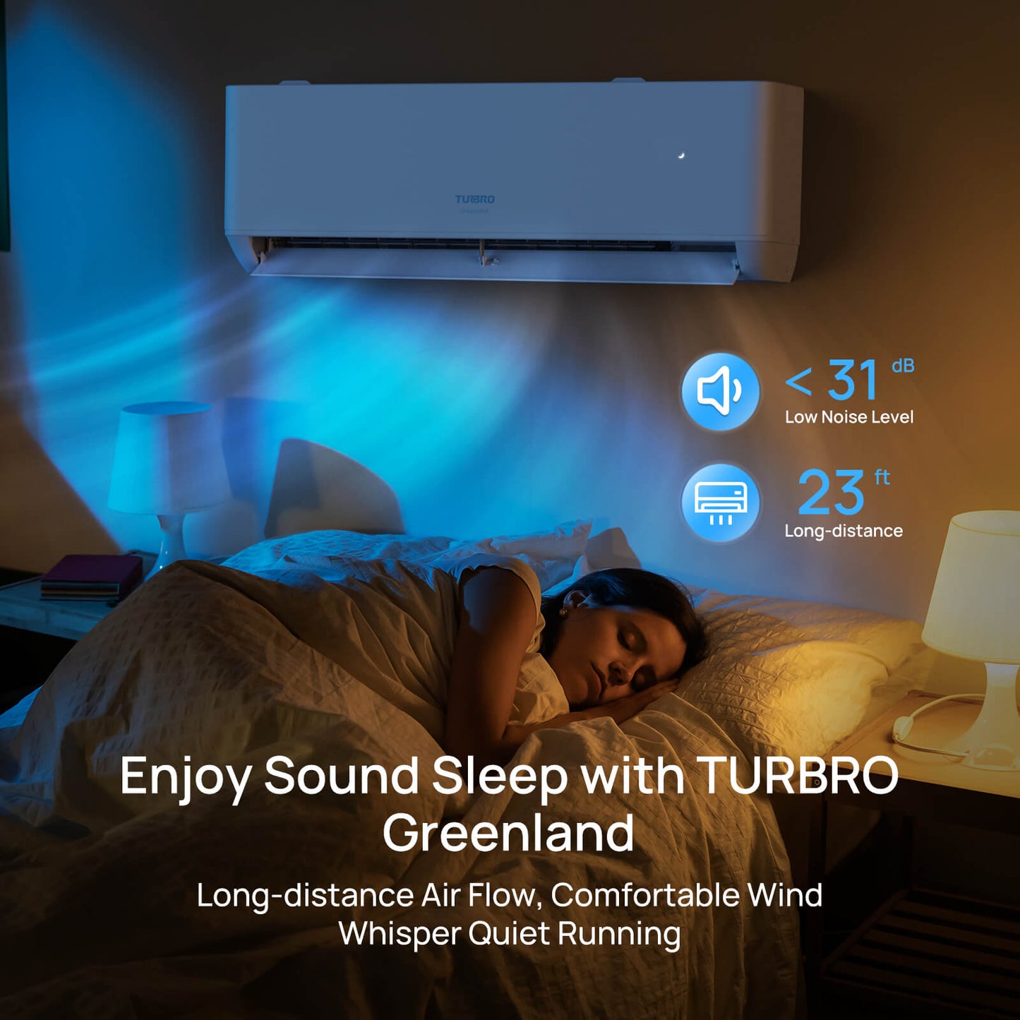 Greenland 18,000 BTU WiFi Ductless Mini Split AC with Heat Pump (R454B)