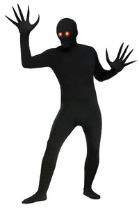 Fade Eye Shadow Demon Black Skin Suit Adult Costume