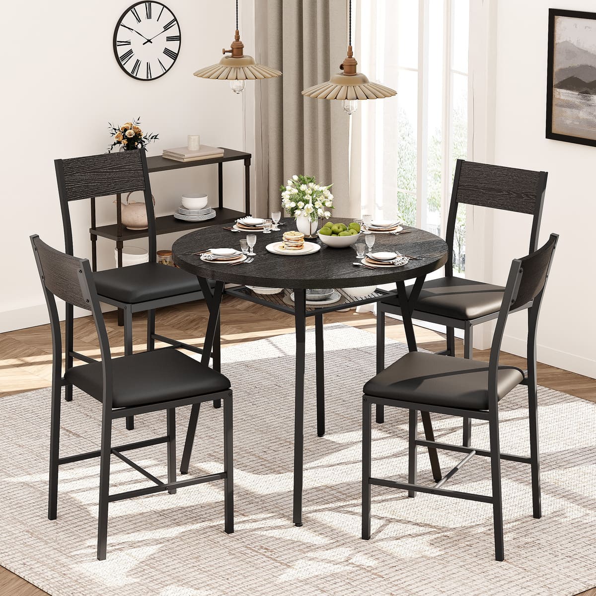 Indoor Round Dining Set, 5-Piece