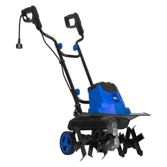 BILT HARD 16" Electric Garden Tiller & Cultivator, 13.5-Amp Corded Rototiller with 6 Steel Tines, Adjustable Wheels, Foldable Handle, 8-Inch Tilling Depth for Lawn, Yard & Garden Soil