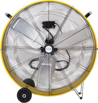 BILT HARD 30" 13000 CFM High Velocity Drum Fan: 2-Speed Heavy Duty Industrial Fan, UL Listed (Yellow)