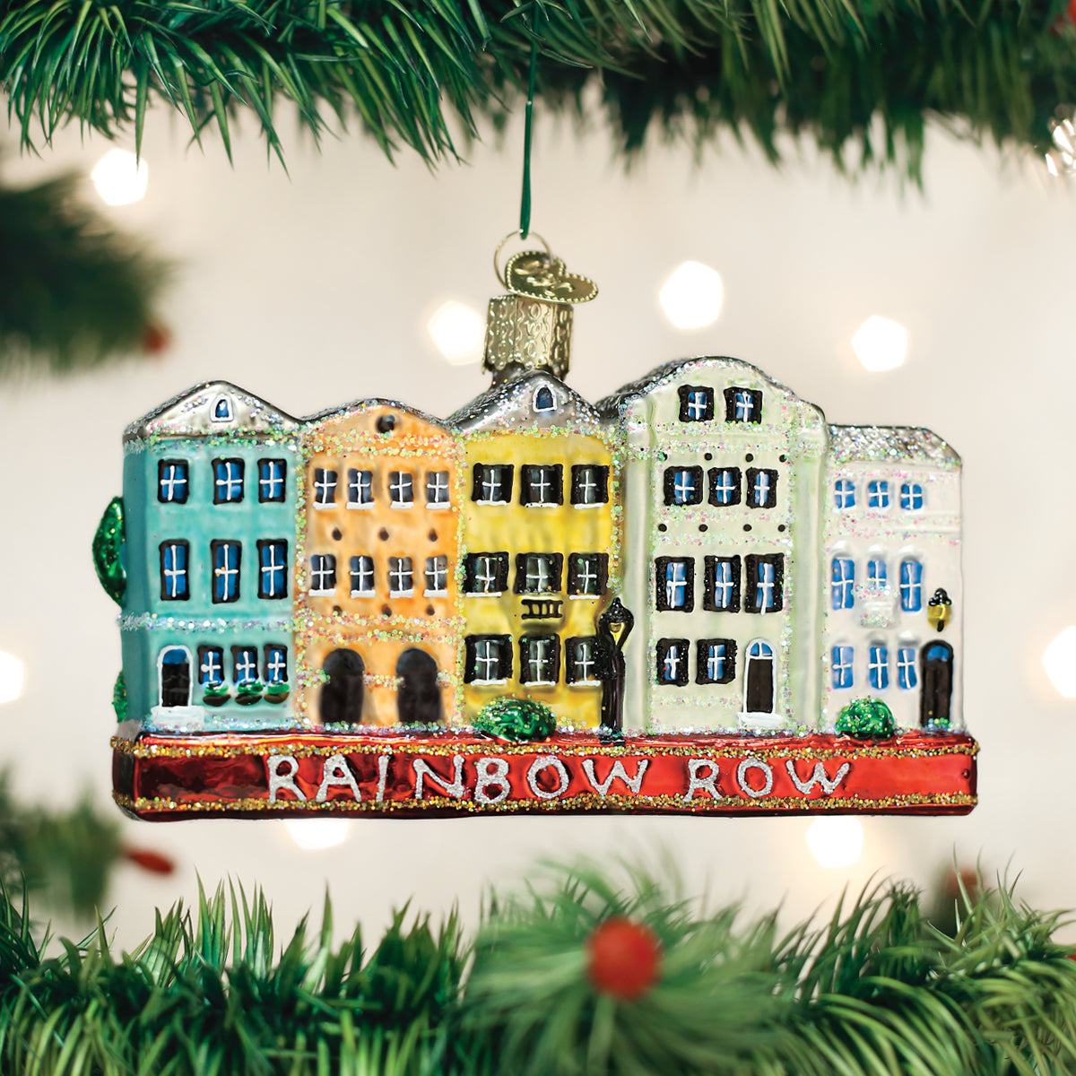 Rainbow Row Ornament
