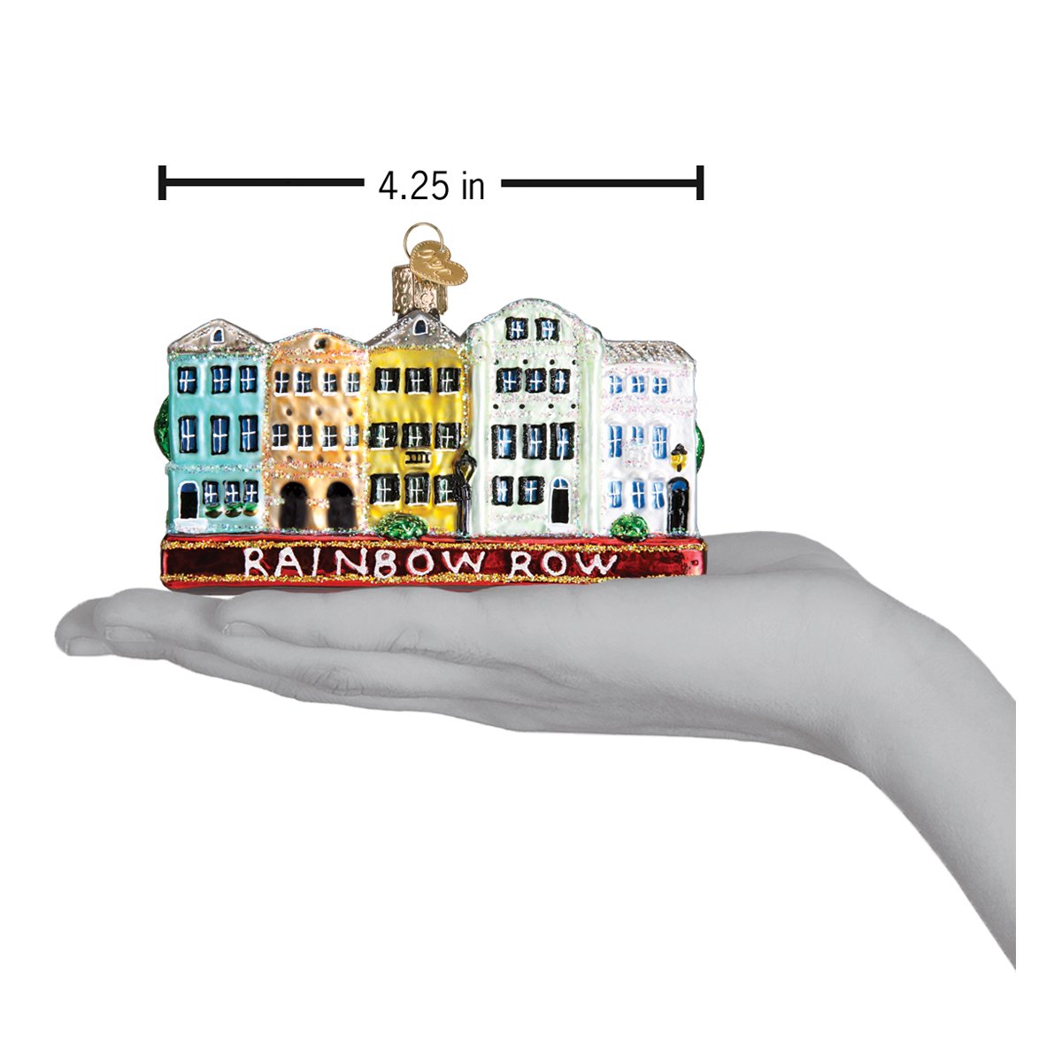 Rainbow Row Ornament