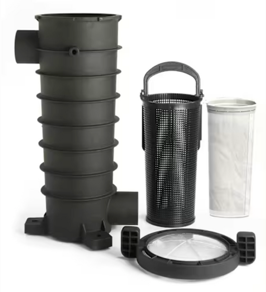 Paramount EDC Equipment Side Debris Canister, Thermoplastic, Clear Bayonet Lid, Fine Mesh Bag | 004152451600