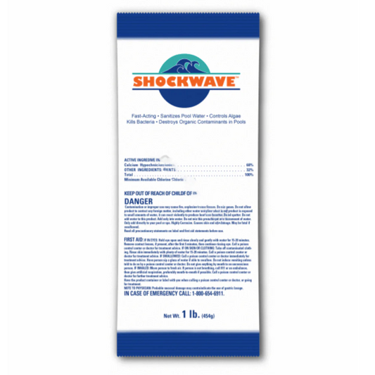 Shockwave 1lb Calcium Hypochlorite Pool Shock - Fast-Acting Granular