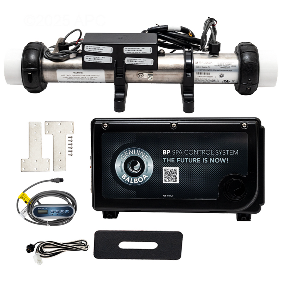 Balboa Spa Control Retrofit Kit | BP100G2 System & TP200T Control Panel | 4kW Remote Heater | WiFi Ready | Part # BBG641202