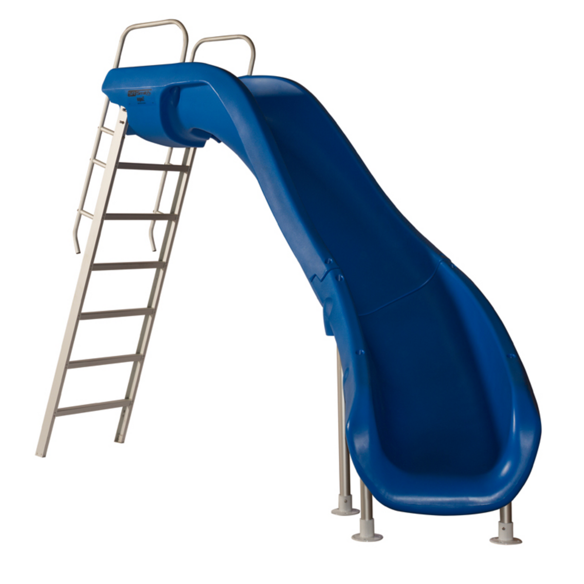 S.R. Smith Rogue2 In-Ground Pool Slide - Blue Left Curve