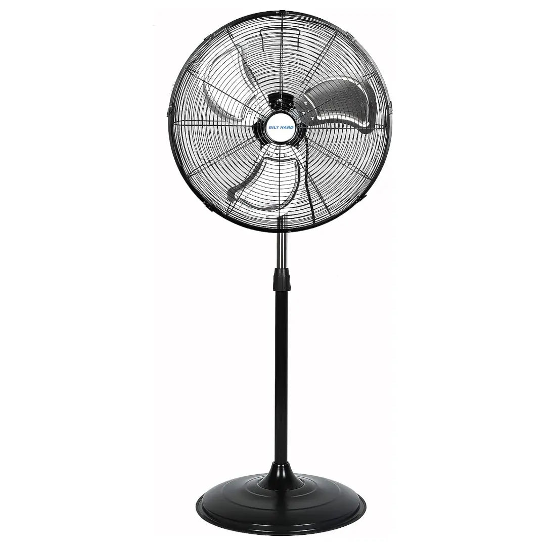 BILT HARD 20" High Velocity Oscillating Pedestal Fan: 5200 CFM, 3-Speed Industrial Stand Fan