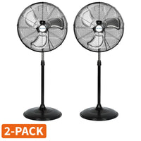 BILT HARD 20" High Velocity Oscillating Pedestal Fan: 5200 CFM, 3-Speed Industrial Stand Fan