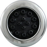 Waterway 210-8161S Master Massage Jet, Stainless Steel and Black, front view
