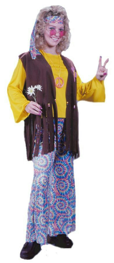 70s Retro Hippie Chick Womens Adult Ladies Costume