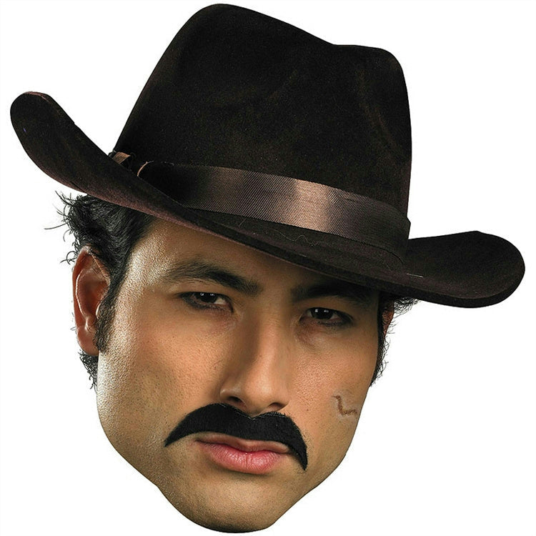 Self Adhesive Black Gangster Mustache Facial Hair