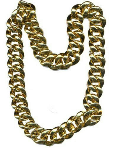 36" Thick Gold Chain Necklace Pimp Gangster Hip Hop 80's Mr T