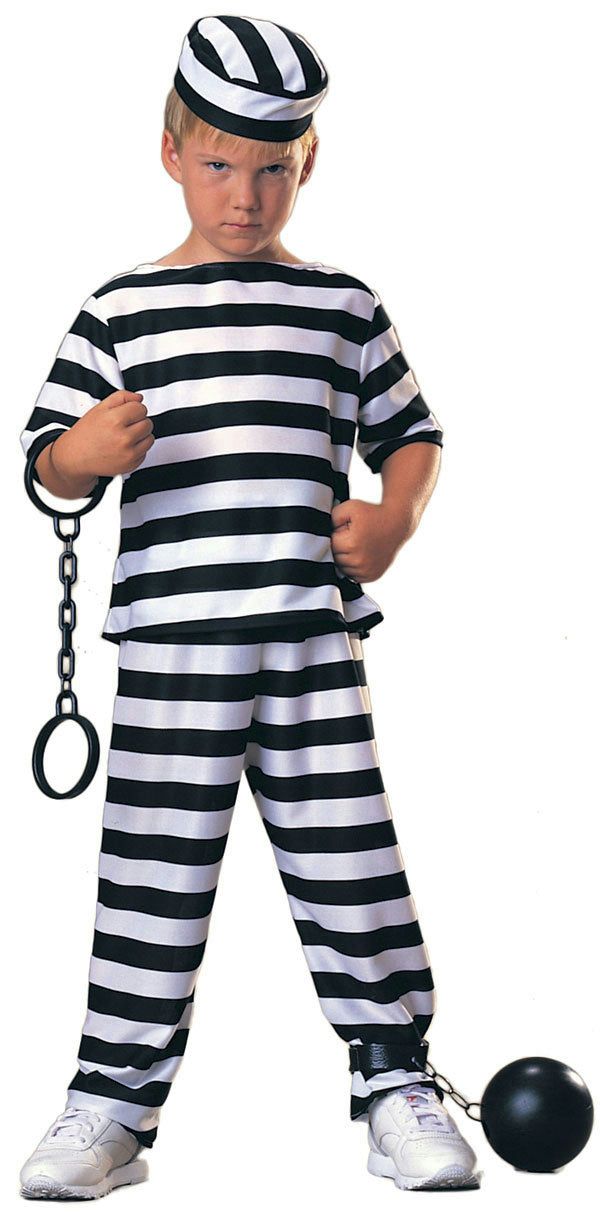 Child Prisoner Boy Costume Convict Child Costume Size Large