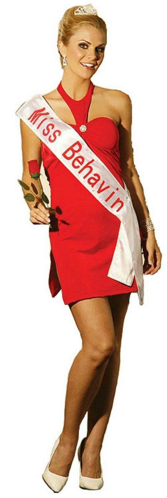 Beauty Contest Winner Miss Behavin Adult Sexy Costume Red Dress Size Medium 6-10