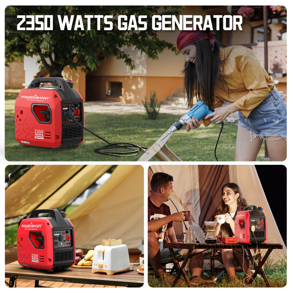2350W Portable Inverter Generator w/ CO Alert PS5025C