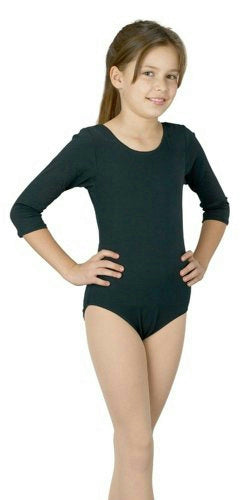 Child Black Leotard Bodysuit Size Small