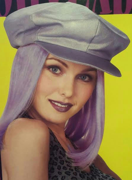 Lavender Glitter Cap Purple Hair Wig Party Go Go Girl