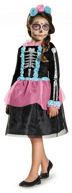 Sweet Skeleton Girls Costume Size Large 10-12