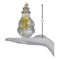 Sterling Snowman Ornament