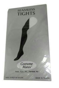 Two-Tone Black and White Seamless Adult Tights