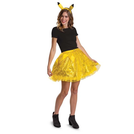 Pikachu Pokemon Instant Tutu Kit - Adult Costume Accessory