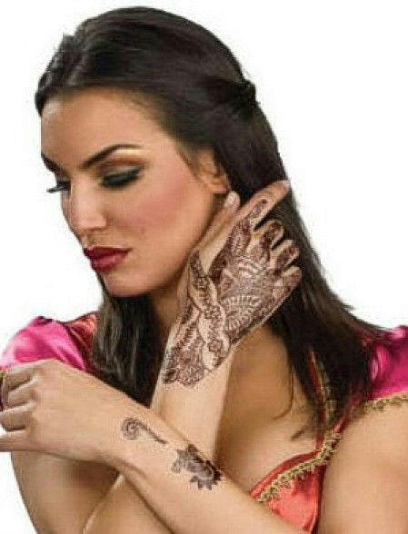 Bollywood Henna Hand Tattoo Kit Temporary Tattoos