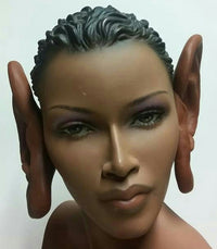 8" Super Jumbo Really Big African Brown Black Soft Vinyl Ears Costume Accessory