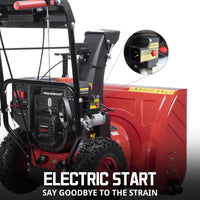 24'' 212cc Two Stage Self-Propelled Gas Snow Blower w/ Electric Start & Heated Handle DB7108B