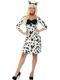 Smiffy's Women's Cow Adult Costume Dress Headband and Choker Size XS 2-4