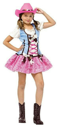Fun World Rodeo Sweetie Girls Pink Cowgirl Costume Child Large 12-14