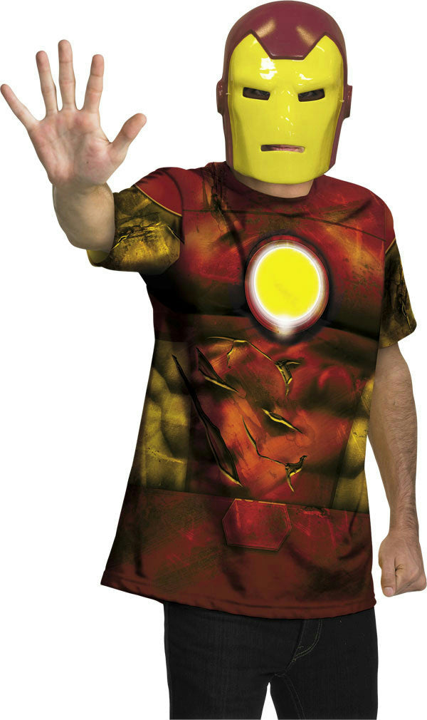 Disguise Teen Boy's Iron Man Shirt and Mask Alternative Costume Kit 14-16