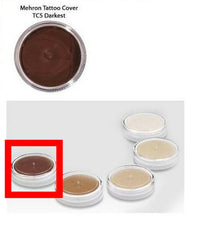 Mehron TC5 Tattoo Cover Up Darkest Color Professional Makeup Flaw Concealer