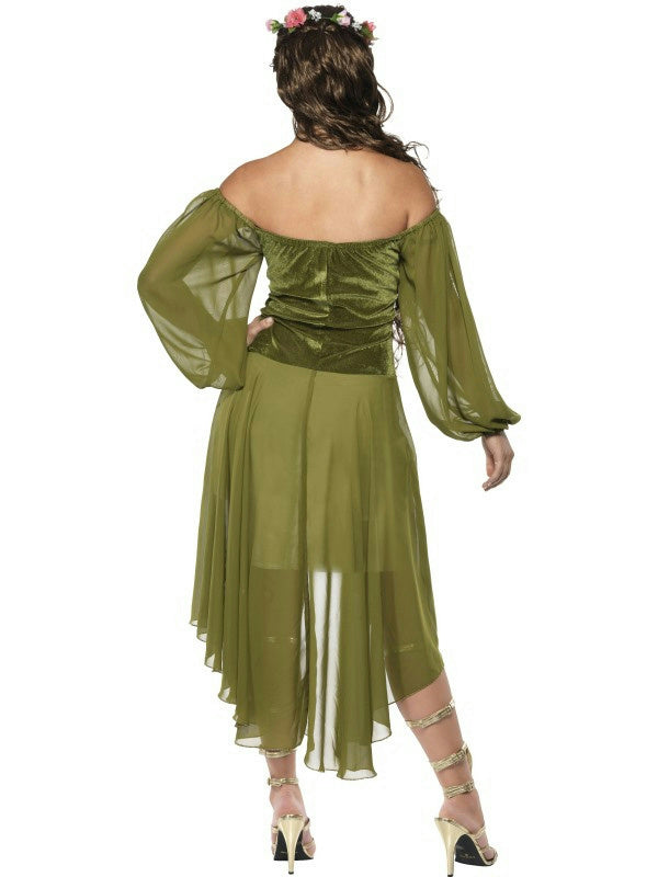 Tales of Old England Fair Maiden Sexy Dress and Flower Halo Costume Medium 10-12