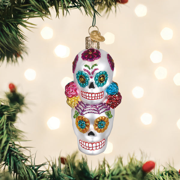 Dia De Los Muertos Stacking Skulls Ornament