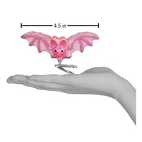 Shimmering Pink Bat Ornament
