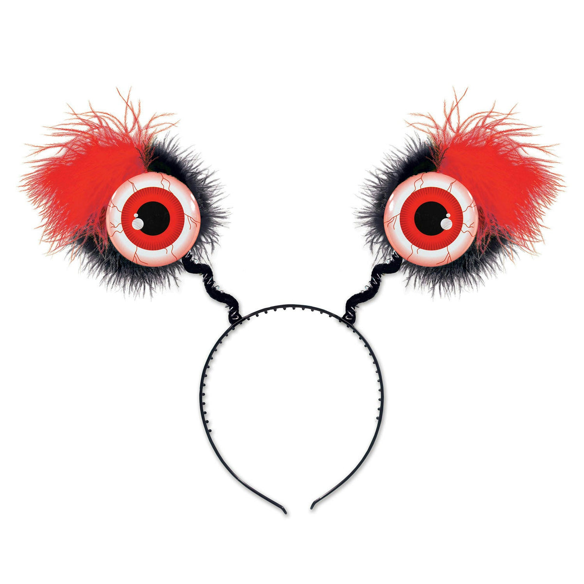 Furry Red Eyeball Boppers Headband