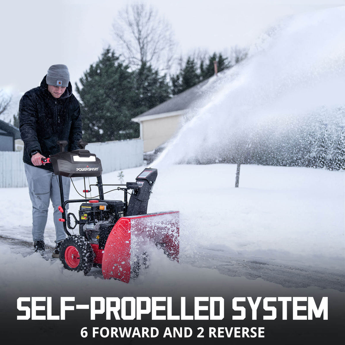 26" 208cc Two Stage Self-Propelled Gas Snow Blower w/ Electric Start & Briggs & Stratton Engine HB7109B