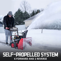 26" 208cc Two Stage Self-Propelled Gas Snow Blower w/ Electric Start & Briggs & Stratton Engine HB7109B