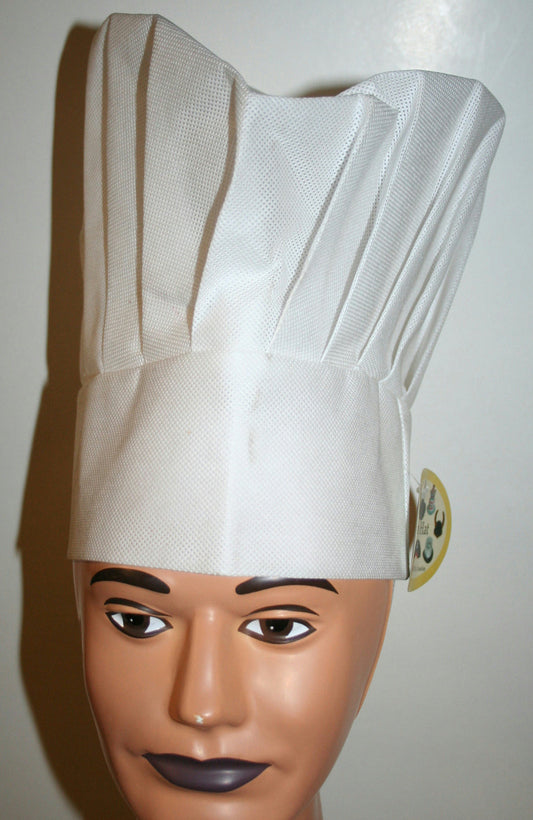 White Oversized Fabric Chef Hat