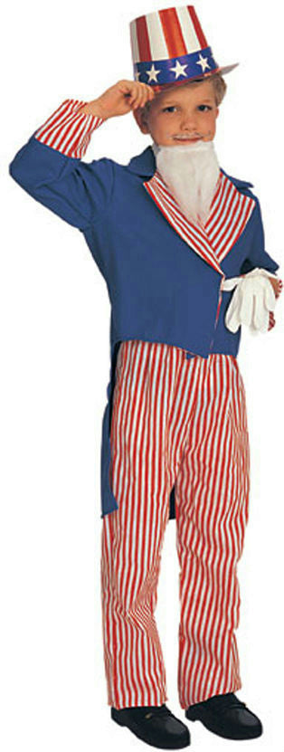 Rubie's Boy's Deluxe Uncle Sam Patriotic July 4th Child Costume Size Large 12-14